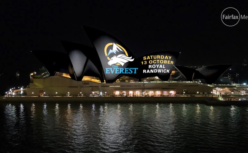 Shows the part of the projection show that is an advertisement