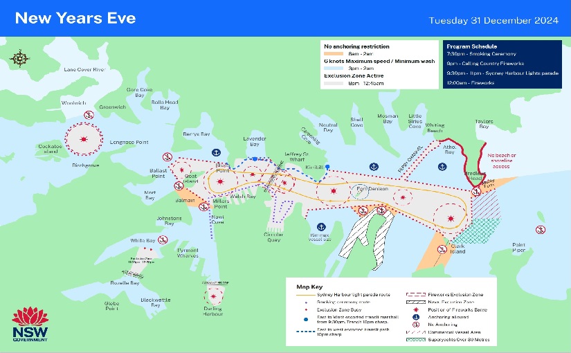 Extra Pyro Pontoon Set To Appear West Of Sydney Harbour Bridge This NYE While Smoking Ceremony Route Slightly&nbsp;Different